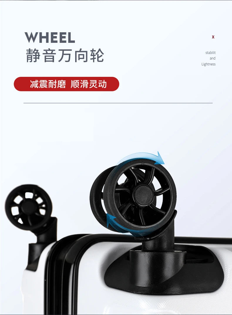 Fashion rolling luggage aluminum frame USB charging trolley suitcase 20/24/26/28 inch students password travel luggage