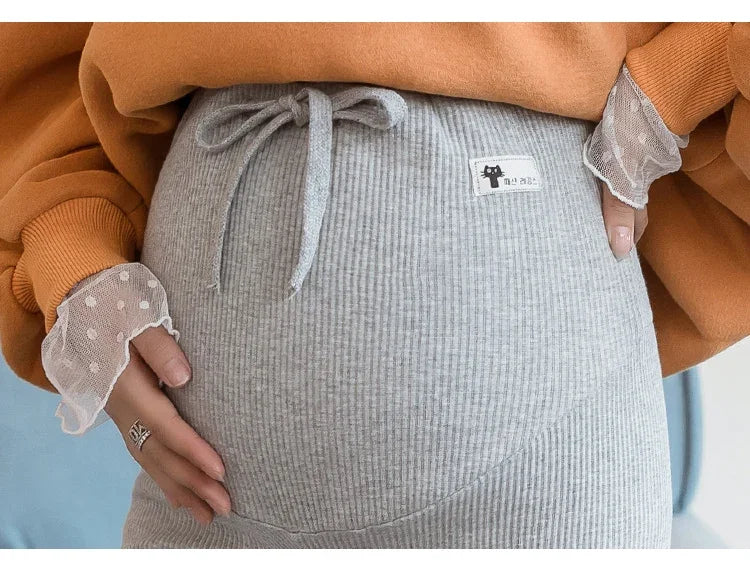 Pregnant Woman Adjustable Big Size Leggings New Maternity Pants  Pregnancy Thin Soft Cotton High Waist Clothes