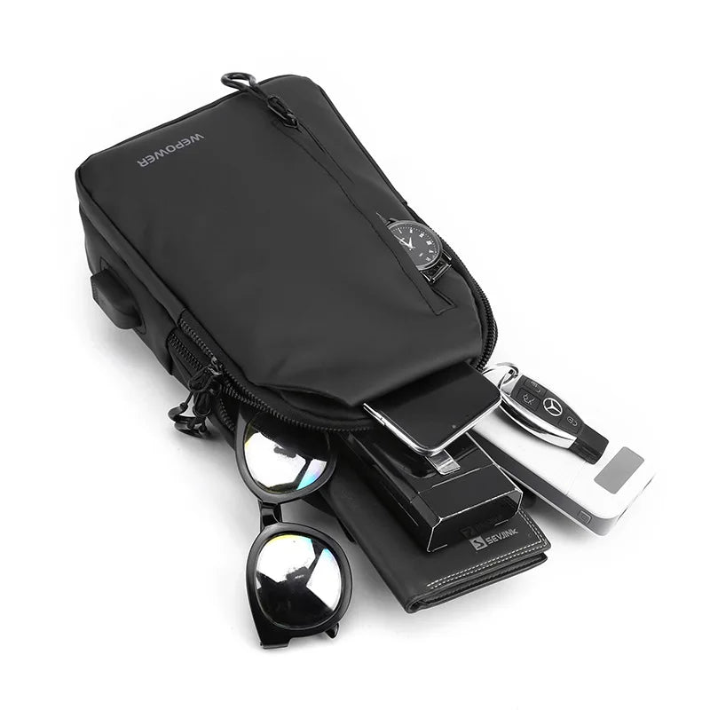 Crossbody Bag Fashionable Large Capacity Waterproof Lightweight Leisure Soft Comfortable Men Single Shoulder Bags