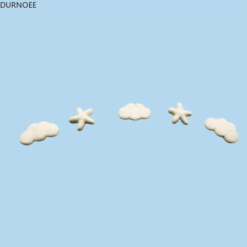 Newborn Photography Props Phone Wool Felt  Doll Rabbit  Clond and Star Photography Props Accessories Baby Studio