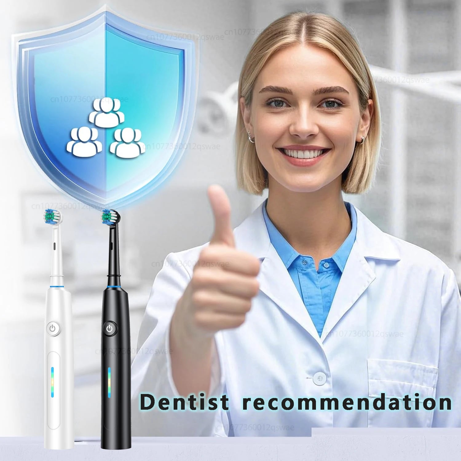 Rotating Electric Toothbrush for Adults Fast Charge 5 Modes Deep Clean Electric Toothbrush with Rechargeable Power Smart Timer