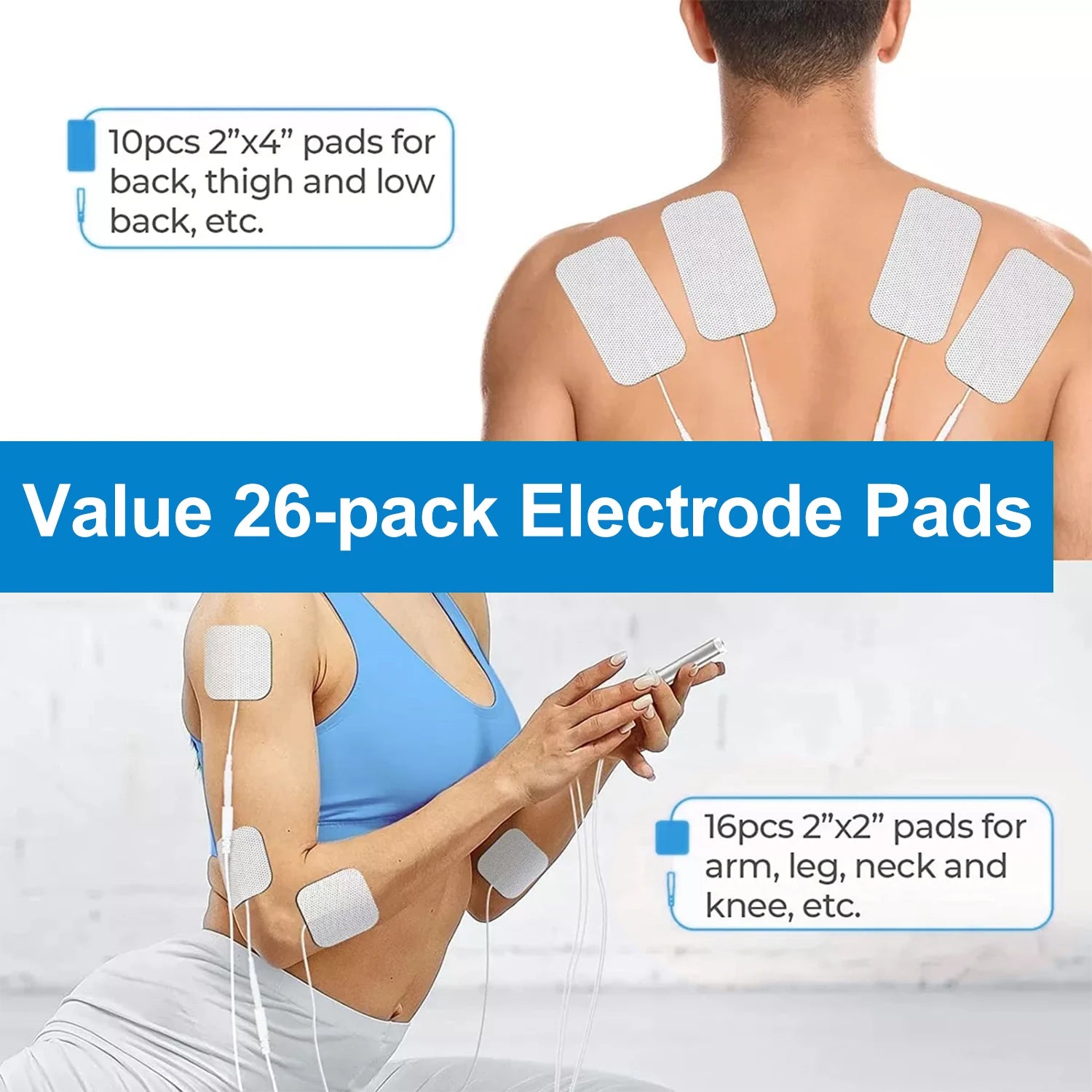 INSMART TENS 60 Modes Tens Muscle Stimulator Shoulder Neck Massage Relax Body Massager EMS Digital Therapy Slimming Machine