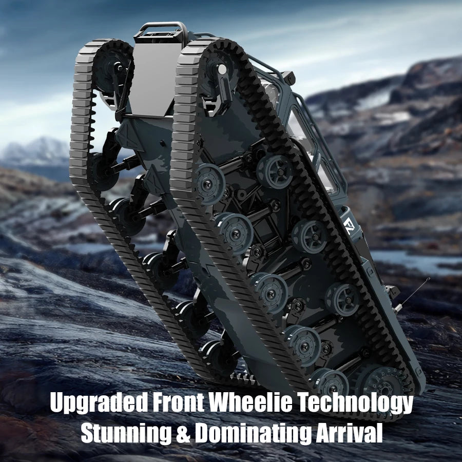 JJRC C8812 LED Light Full Scale Tracked Tank Simulation Model Toy RC Car Model Drift Remote Control Off-Road Vehicle Boy Gift