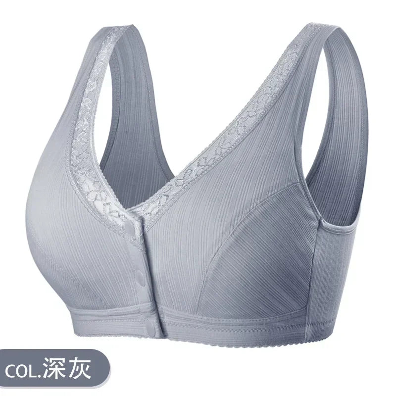 Comfortable Cotton Pregnant Women Underwear Maternity Nursing Bra Breastfeeding Bra Front-Close Bralette Intimate Clothes Plus