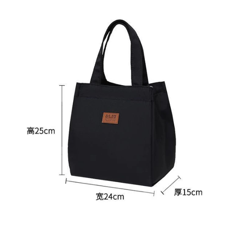 New Style Large-capacity Simple Bento Bag for Going Out and Taking Lunch to Work Aluminum Foil Insulated Lunch Box Bag Handbag