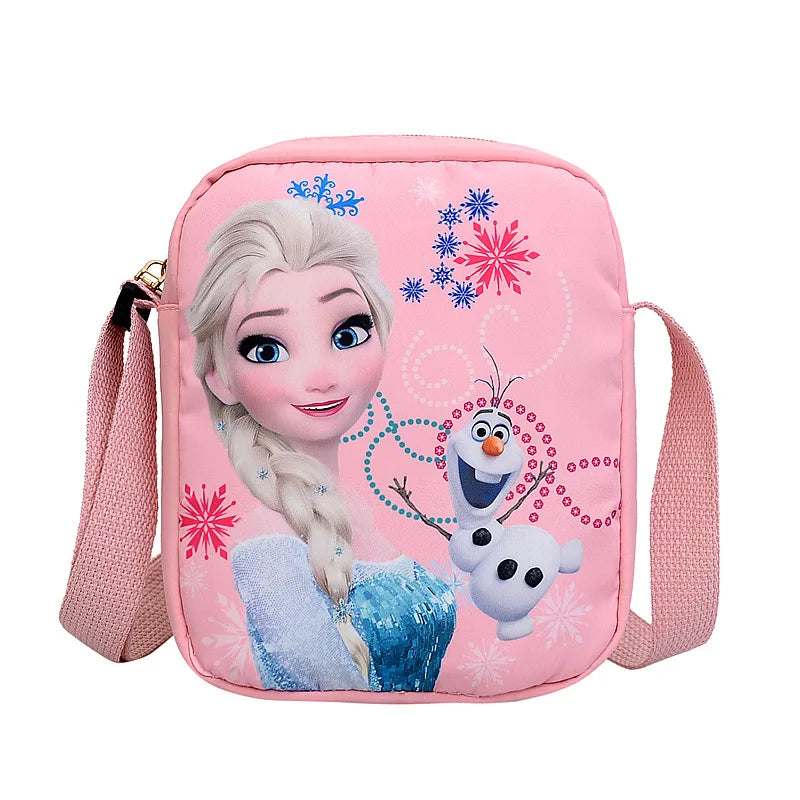 Disney New Cartoon Frozen Children's Bag Baby Girl Cute Princess Crossbody Bag Elsa Gift Shoulder Mobile Phone Bag
