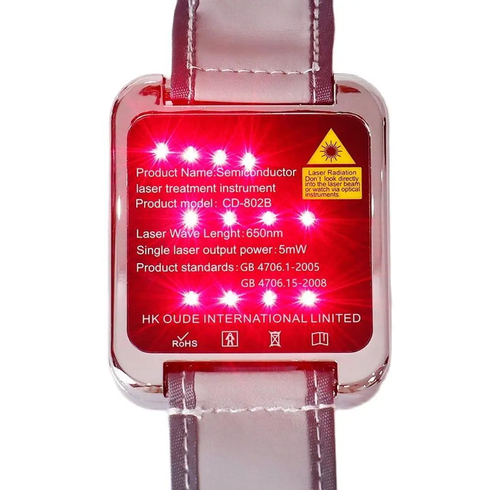 Hypertension Laser Therapy Watch Semiconductor Blood Irradiation Laser Treatment Instrument 650nm Acupuncture Points Watch