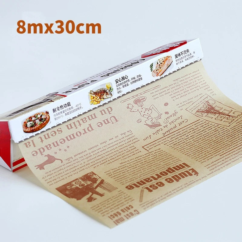 5/8/10/20m Parchment Paper Baking Sheets Non-Stick Precut Baking Liners for Oven Air Fryer Grilling Mat Steaming Bread Cookies