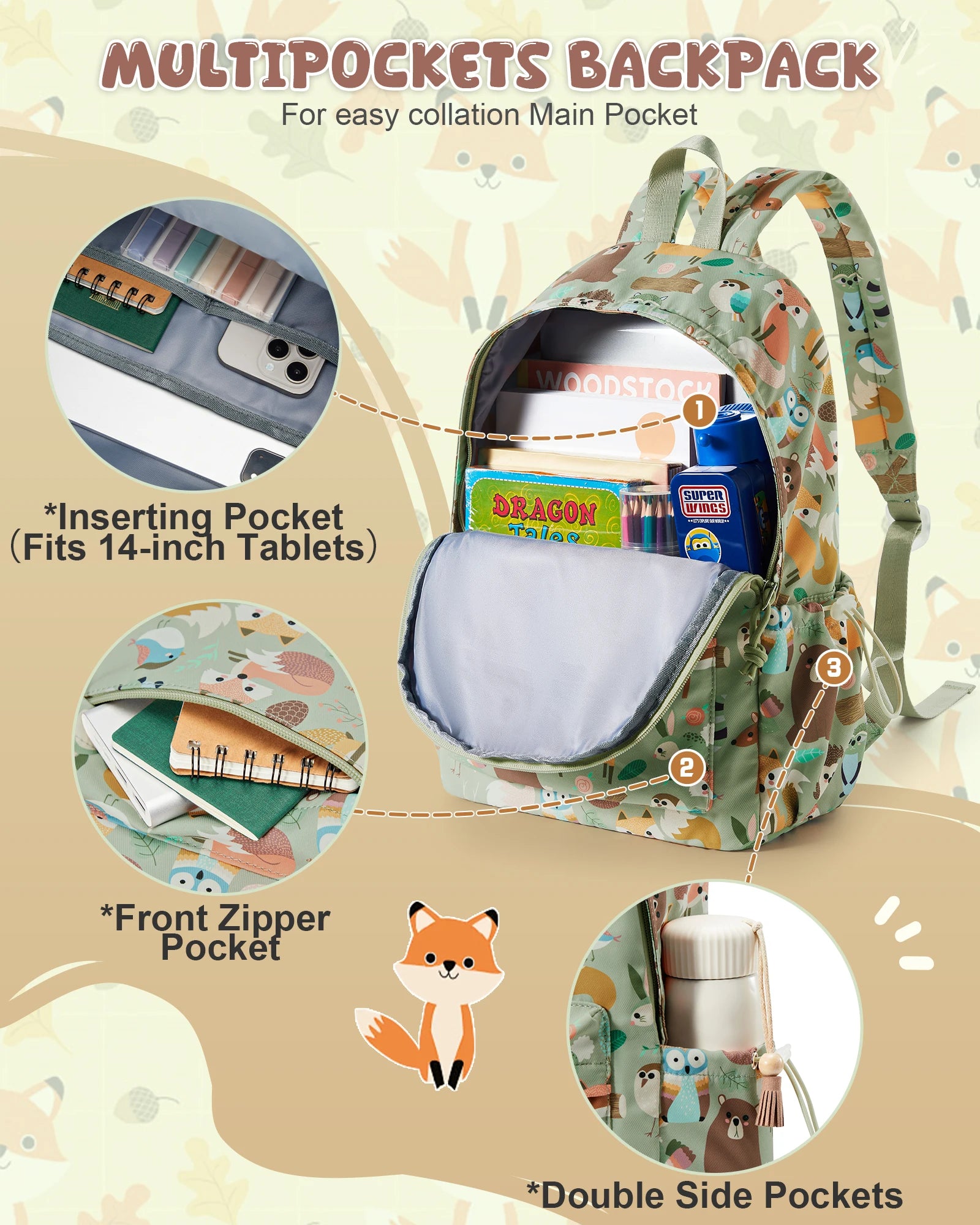 Backpack for Boys Girls, Lightweight Preschool Backpack, Waterproof Toddler Daycare School Bag, Elementary Kindergarten Bookbag