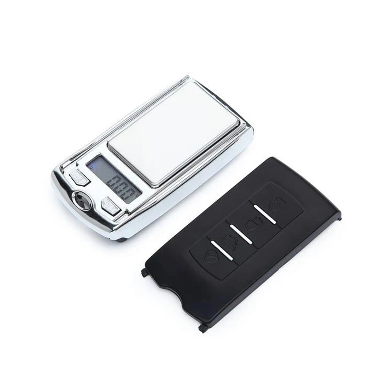 1Pc 200g 0.01g Precision Portable Car Key Shape Mini Digital Pocket Electronic Gram Scale with LCD Display and Batteries