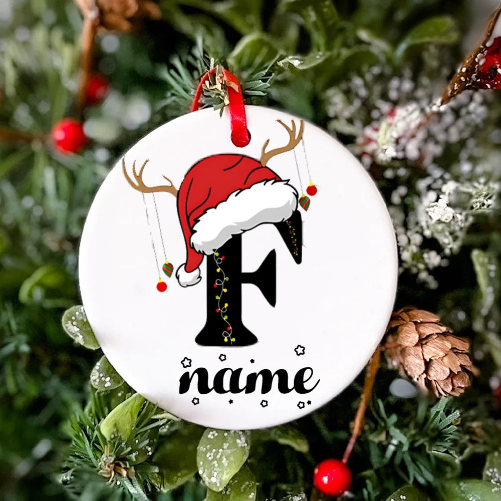 Personalized Christmas Ornament Custom Name Xmas Ornaments Baby Gift Photo Ornament Photography Accessories Holiday Decoration