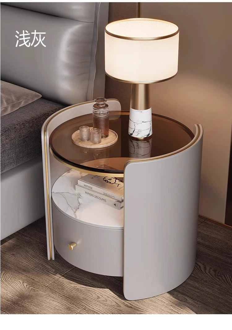 Tall Nordic Nightstands Organizer Design Beige Luxury Modern Bedside Table Space Saving Unique Szafki Nocne Furniture Home