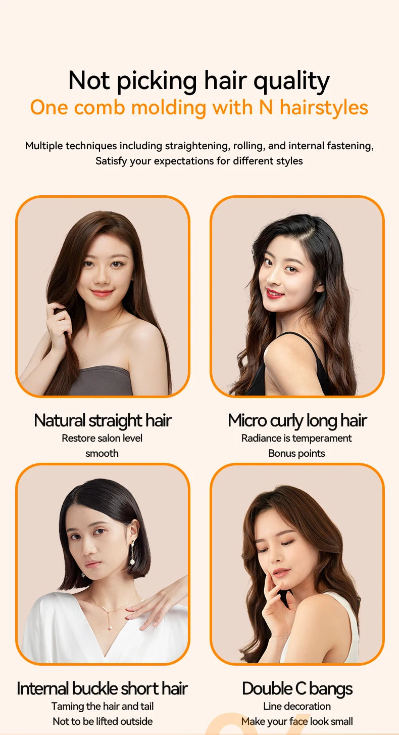 KSKIN Top Hot Sale Hair Straightener 2 in 1 Mini Brush Multifunctional Professional Hair Flat Iron Hair Comb