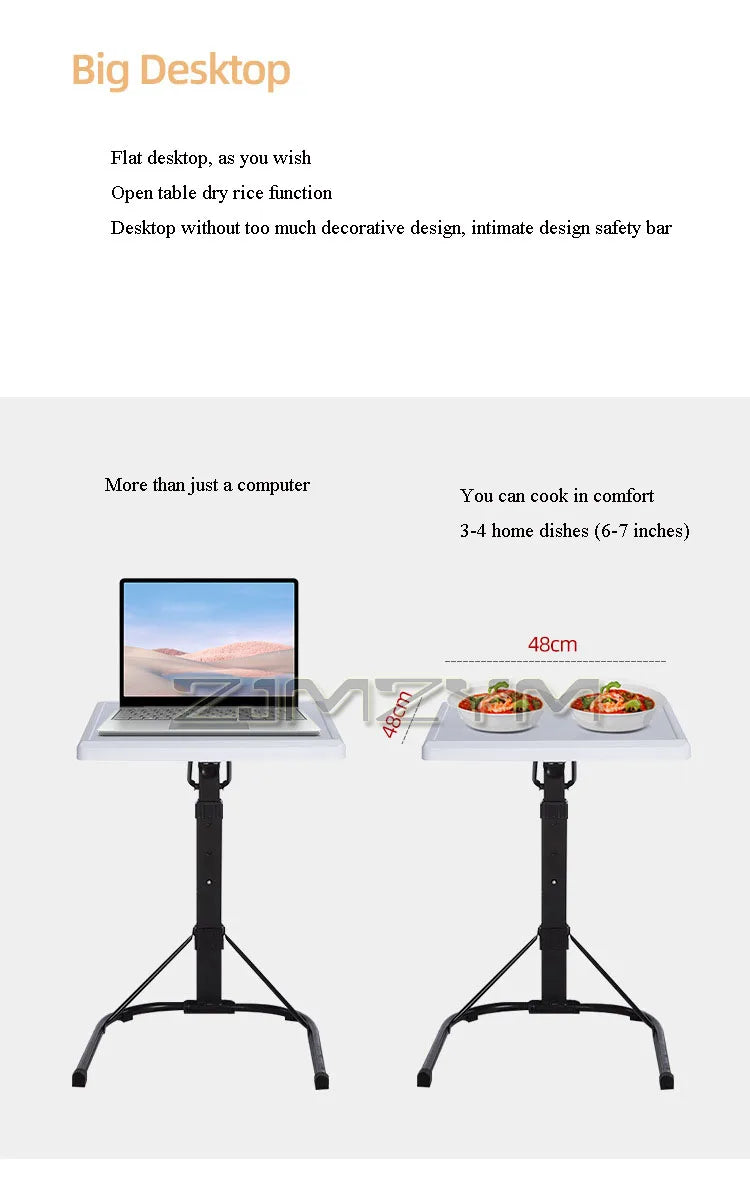 Folding Laptop Table Portable Vertical Computer Desk With Adjustable Height Tilt Angle Liftable Mobile Office Table Bedside Sofa