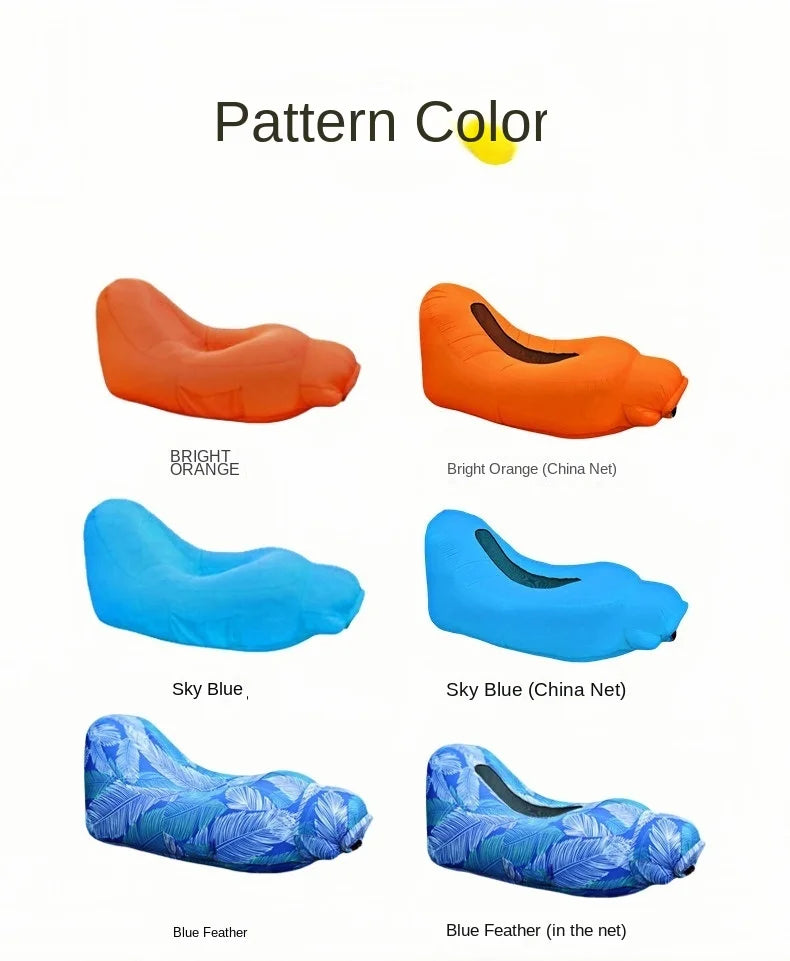 New Inflatable Lounge Chair, Outdoor Inflatable Sofa, Inflatable Hammock, Suitable for Camping, Beach, Tanning, Etc