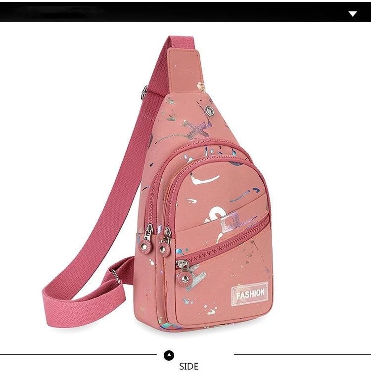 Chest Bag Crossbody Small Sling Backpack Sling Bag for Women, Chest Bag Daypack Crossbody for Travel Sport Crossbody Backpack