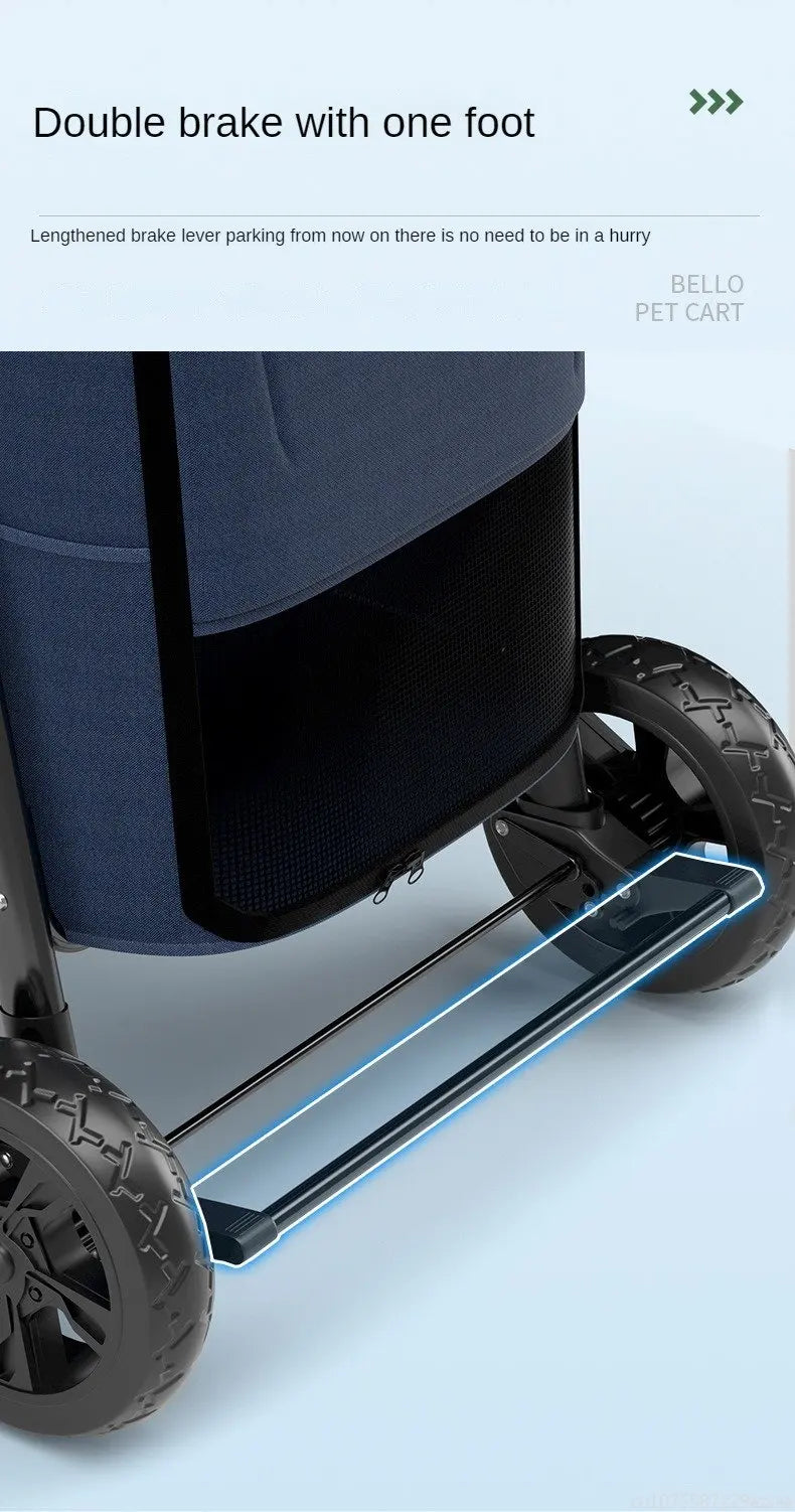 Multiple pet strollers large dog trolley cart folded large space Multifunctional trolley case with wheel bearing 30kg for travel