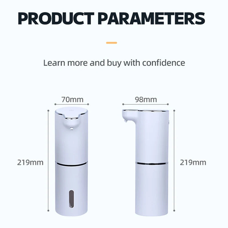 New Wall Mounted Automatic Soap Dispenser Foam Smart Hand Washing Machine 300ml Liquid Rechargeable Bathroom Induction Sensor