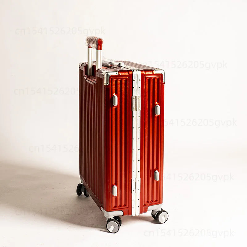 20/24 Inch Large Capacity PC Rolling Luggage Case TSA Combination Lock Business Metal Frame Travel Suitcase on Wheels Travel Bag