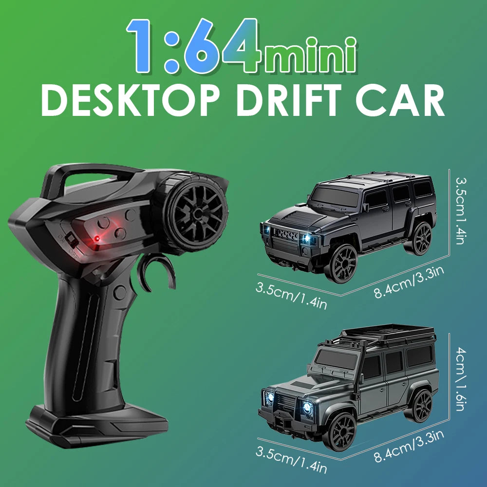 1: 64 Desktop Drift Car Four-Wheel Drive Full Proportion Mini Racing Toy With Rechargeable Battery, Children's Holiday Gift