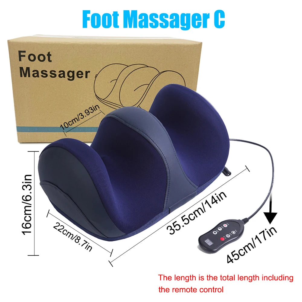 Super Big Electric Leg Massager Smart Heated Calf Massage Shiatsu Kneading Machine Roller Foot Muscle Remote Control Relaxation