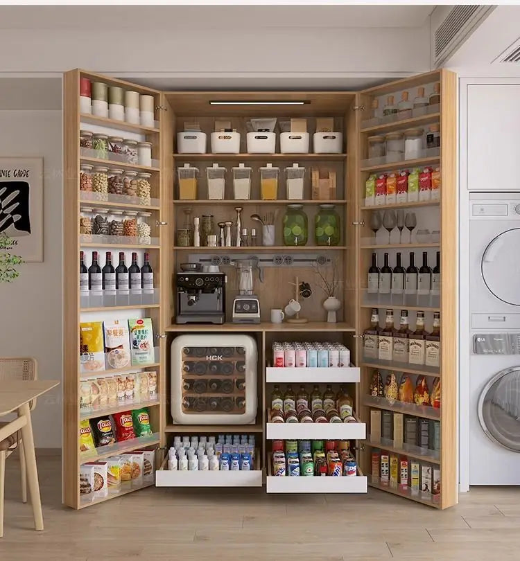 Snack Storage Cabinet Wine Cooler Sideboard Dining Cabinet Against The Wall All-in-one Pantry Cabinet Living Room Custom Size