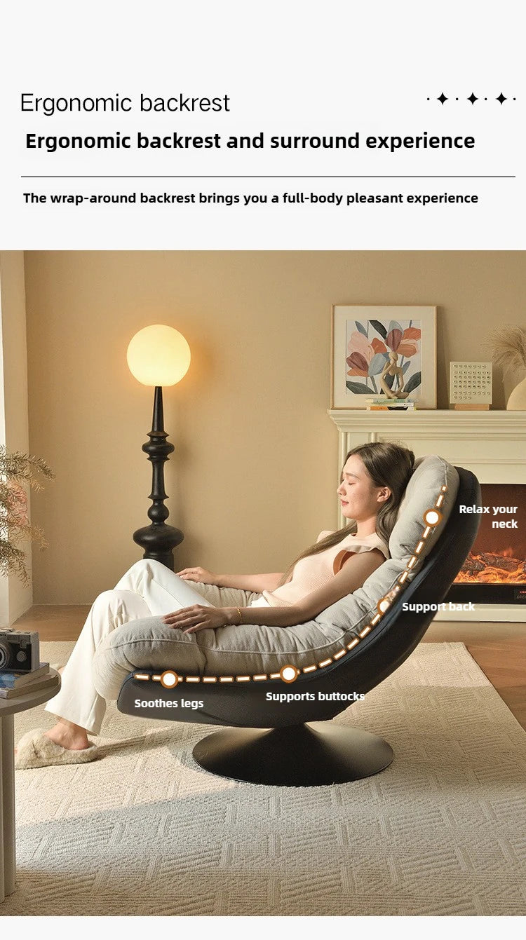 Minimalist Luxury Sofa Lounge Chair Italian Living Room Balcony Single Seat Leisure Study Reading Chair Swivel Chair Lazy Sofa