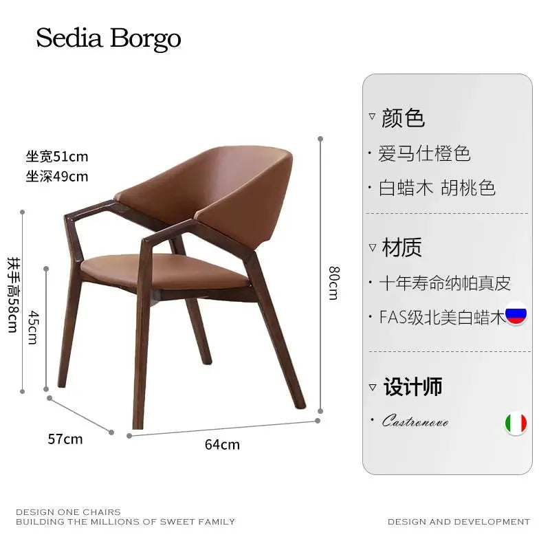 Nordic Simple Chair Solid Wood Italian Lounge Clear Aesthetics Modern Chairs Designer Entrance Minimalist Muebles Furniture
