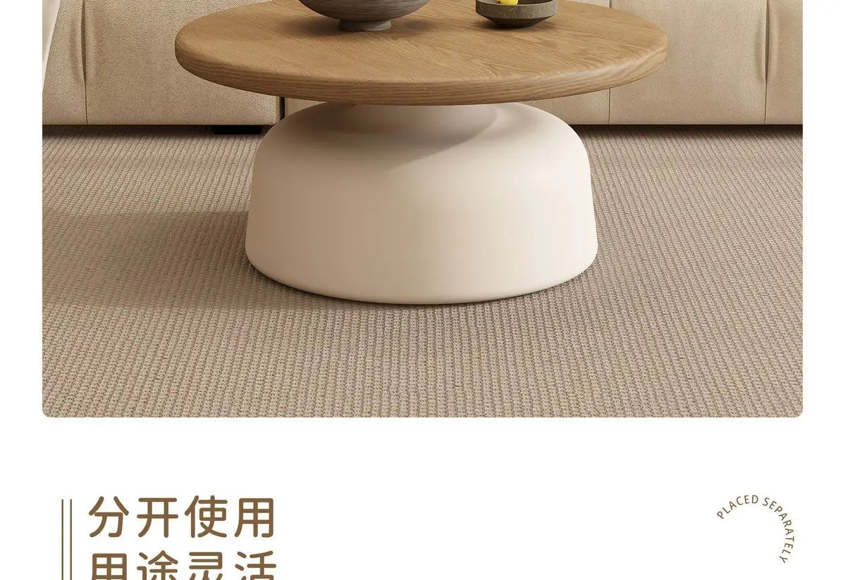 Cream style Martini coffee table, living room, small household, simple iron round shape