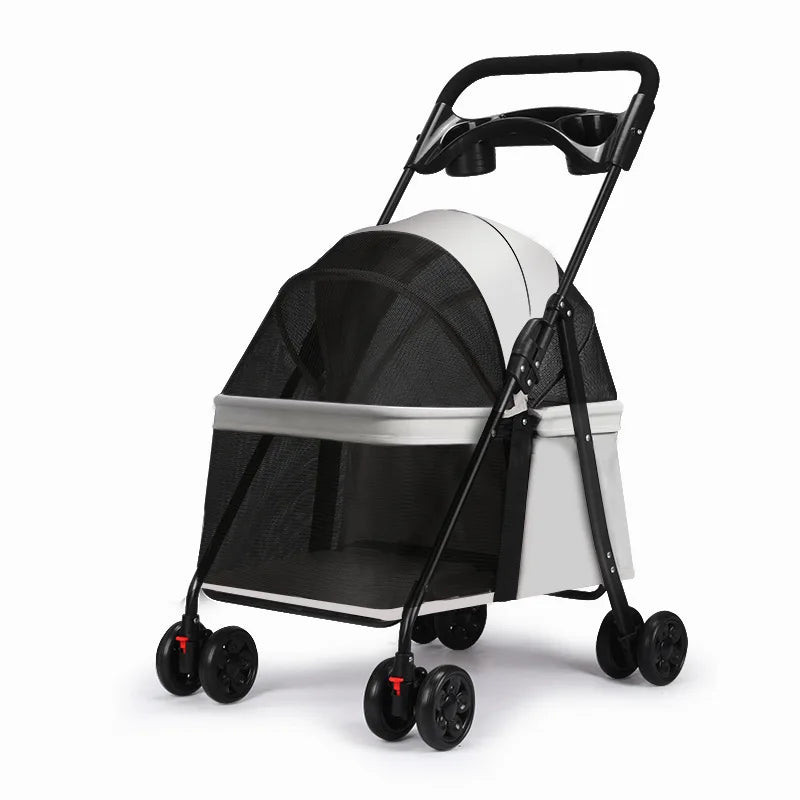 Pet Strollers Cart Cat Dog Small Dog Cat Teddy Cart Out Lightweight Folding Pet Products