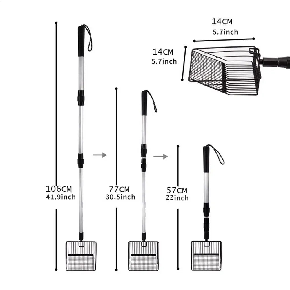 Chicken Coop Rake Retractable Cat Litter Scoop Chicken Coop Cleaning Tools Poop Shovel Garden Separating Poop And Debris Tools