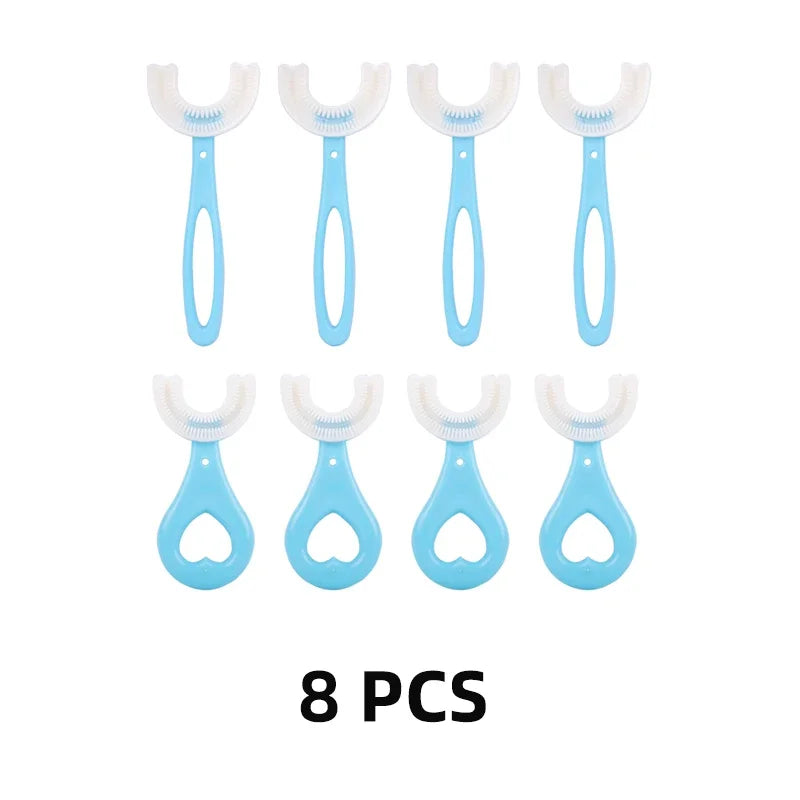 Baby Toothbrush Children 360 Degree U-shaped Child Toothbrush Kids Teeth Oral Care Soft Silicone Baby Brush Teethers Cleaning