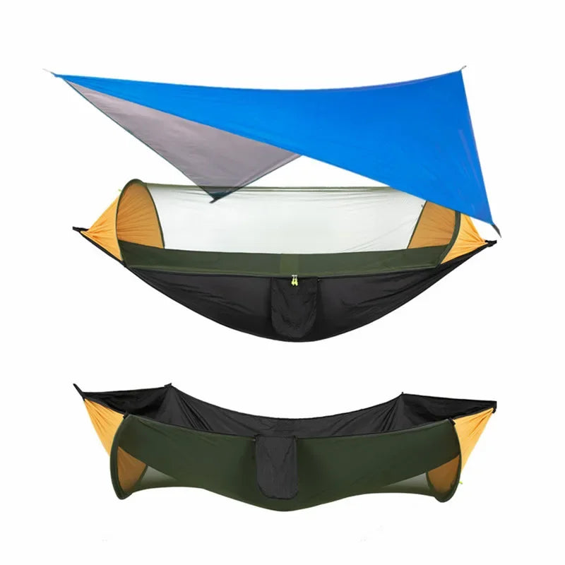 Camping Hammock with Mosquito Net and Rain Fly Tarp,hammock chair swing chair outdoor for Backpacking, Survival,Travel