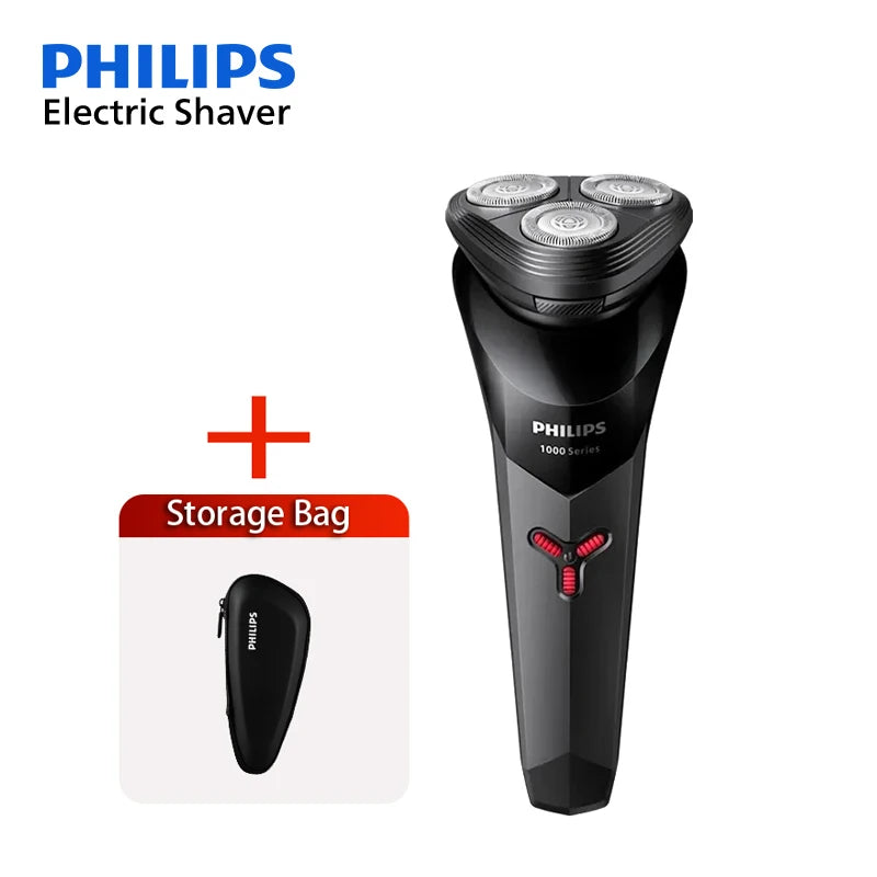 Philips New S1113 Electric Shaver Men Fast Shaving Beard Trimmer USB Charging IPX7 Ergonomic Design Triple Floating Head Razor