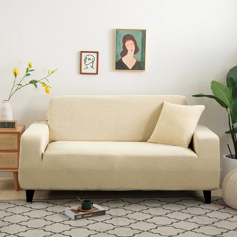 Sofa Cover Elastic For Living Room Home Jacquard Stretch  Slipcovers  Corner Couch Covers 1/2/3/4 Seater L Shape Free Shopping