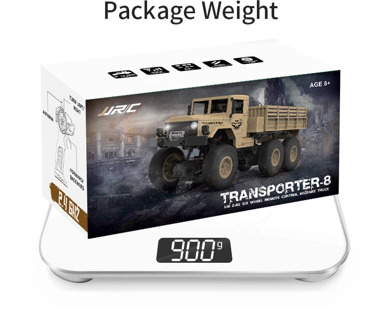 JJRC 1/18 Rc Car Off-Road  2.4G Radio Controlled Car Military Electric Machine 10Km/h Rc Buggy Children's Cars Toys for Boys kid