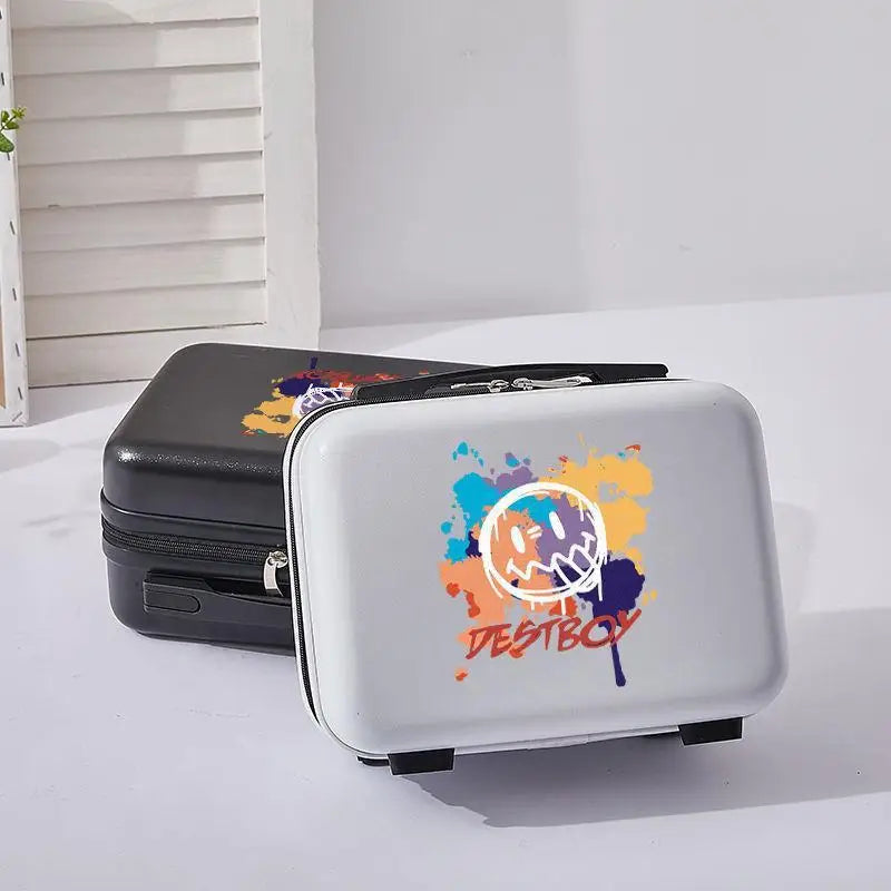 2024 New Grasp Dream Vintage Floral PU Travel Bag Luggage sets,13" inch Women Retro Trolley Suitcase Bag On Universal Wheels