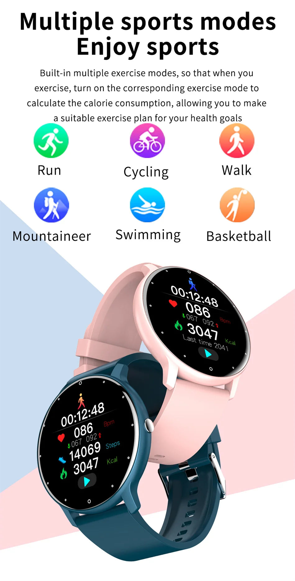 New Smart Watch Men Sports Fitness Watch Heart Rate Full Touch Screen Bluetooth Call 2025 New Ultra Light Smartwatch