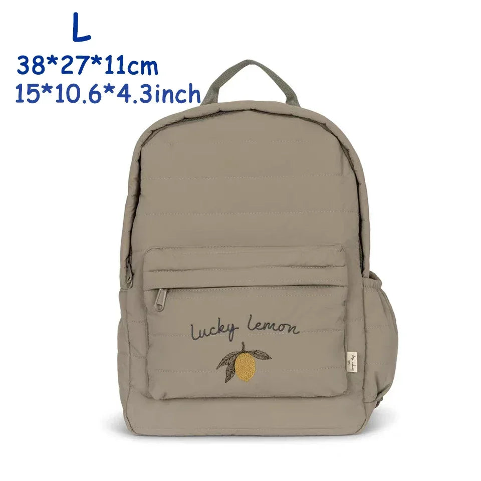 KS Brand Mommy Bag Travel Children Kid Cherry Backpack Primary Schoolbag Baby Waterproof Print Kindergarten Bags Boys Girls Gift