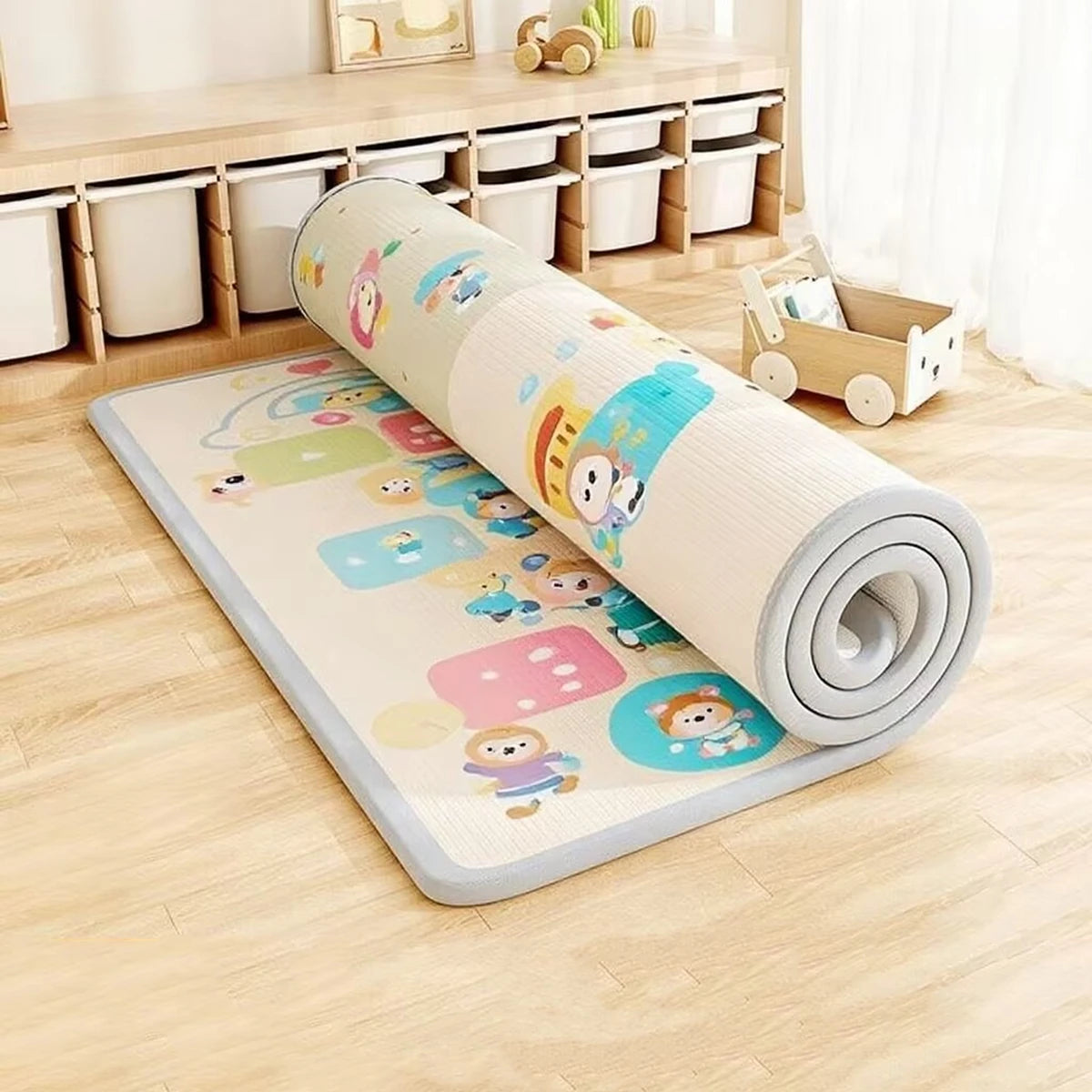 New 1CM EPE Crawling Play Mats Baby Activity Gym Folding Carpet Baby Game Mat for Children's Safety Mat Rug Non-toxic 200x180cm
