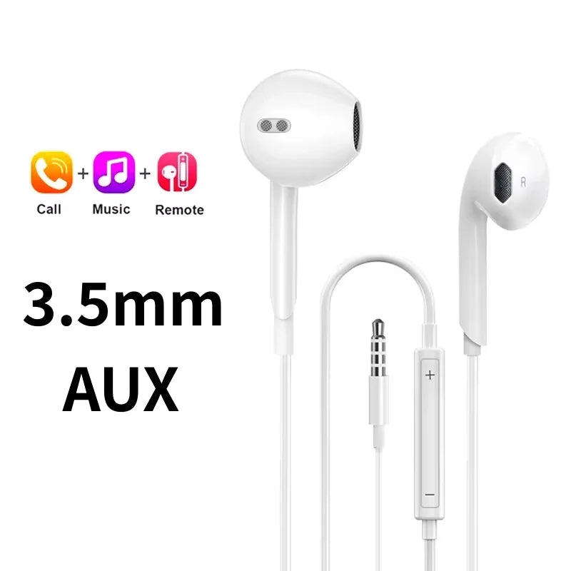Original Headphones For Xiaomi 15 14 13 12 11 10 Pro Redmi Note K50 Samsung Huawei TypeC Wired Earphone 3.5mm AUX In-Ear Earbuds