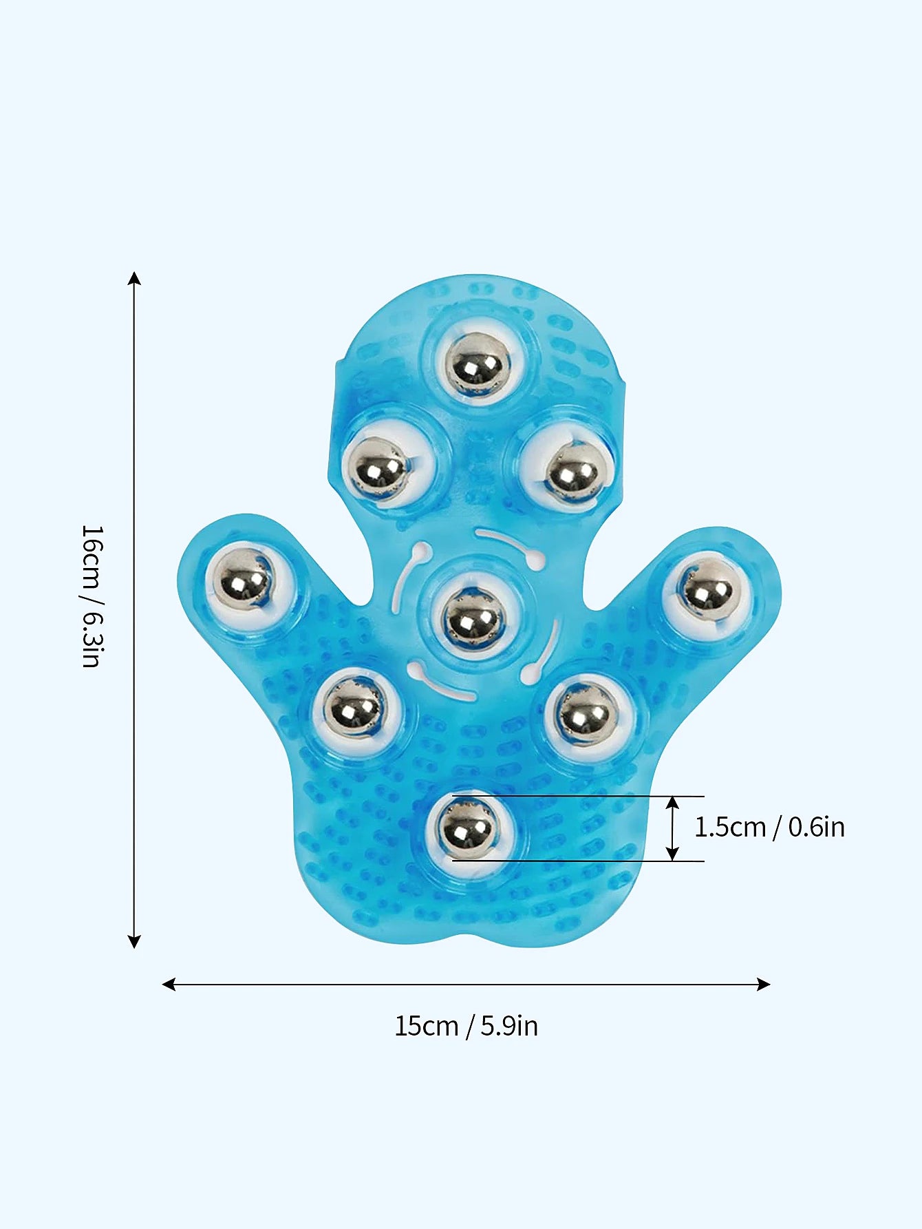 Handheld Massage Ball for Muscle Back Neck Joint Foot Shoulder Leg Pain Relief - Palm Shaped Massage Tool with Roller Balls