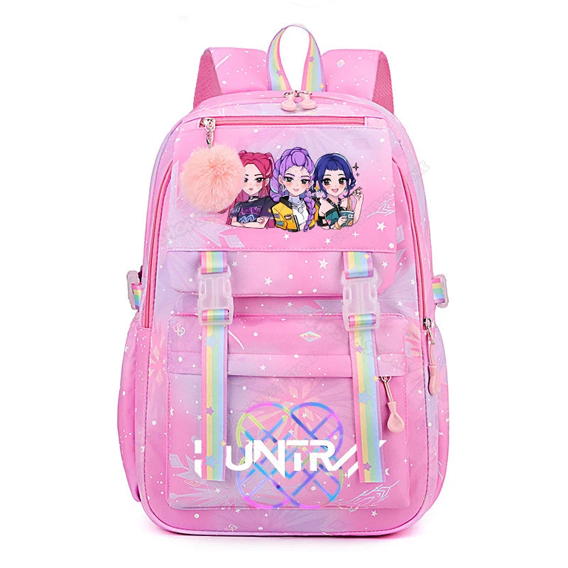 KPop Demon Hunters Backpack High-capacity Kids Knapsacks Movie Music Girl School Schoolbags Cartoon Anime Student Rucksack