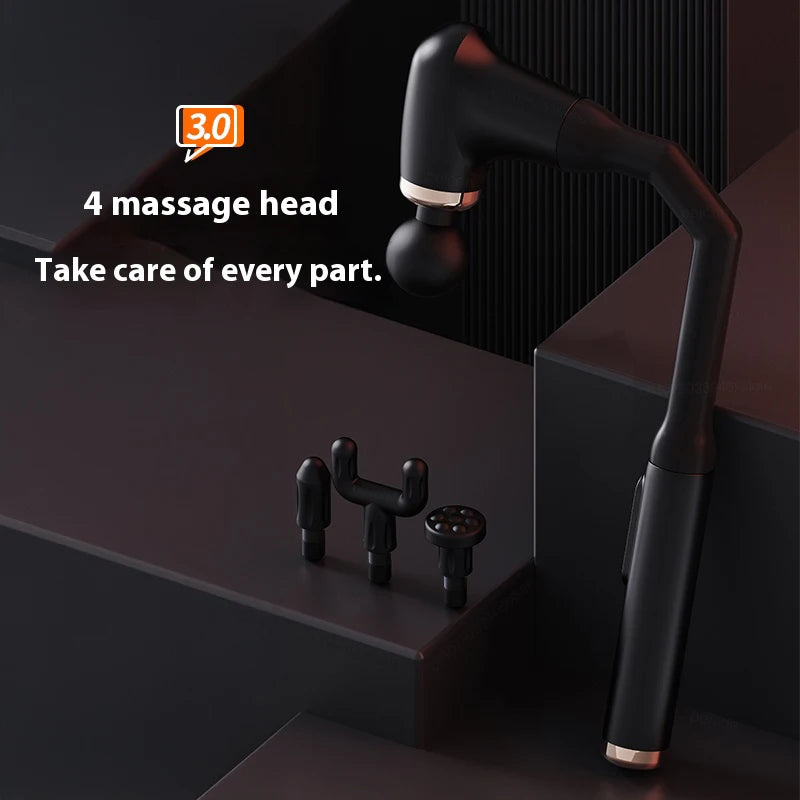 Fascia Gun Portable Massage Gun Deep Tissue With Extended Handle U-Shaped Back Massager Body Massager for Neck Shoulder Back Leg