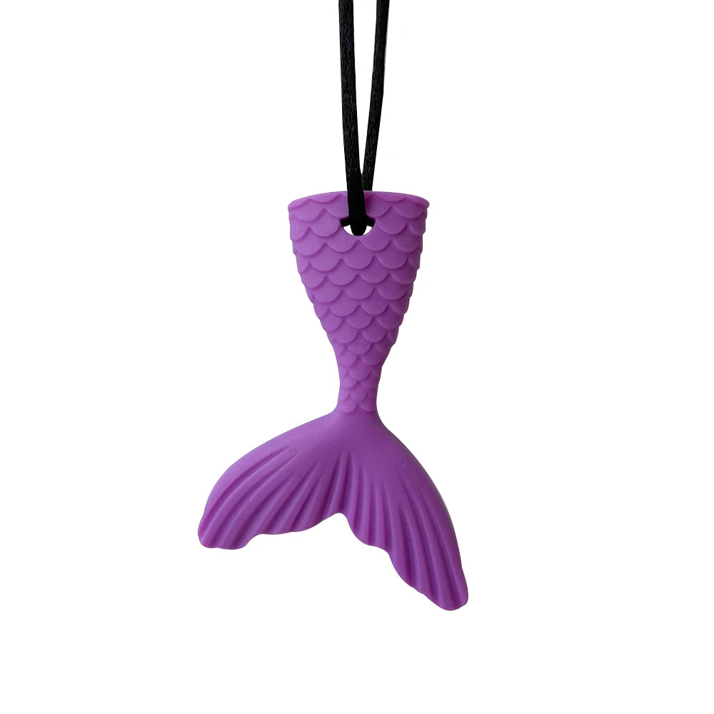 1pcs Silicone Teether Kids Chew Necklace Sensory Chewy Pendant Oral Motor Toys Therapy Tools for Autism ADHD chidren's goods