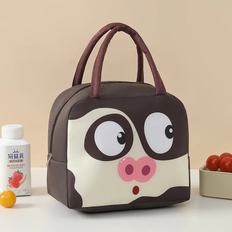 Cartoon Animals Thermal Lunch Bags For Children With Free Shipping Kids Girls Storage Banto Lunchbox Food Bag Insulation Bags