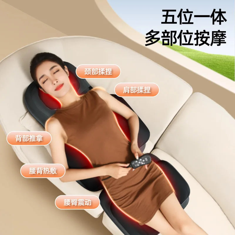 Dual-purpose Heat Cushion Lumbar Spine Shoulder Cervical Back Heat Massage Kneading Shoulder Neck Massager with Remote Control