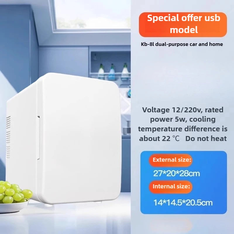 ‌Dual-Core Cooling Car Refrigerator Portable Fridge Home 35dB Low-Noise Breast Milk Chiller Office Solution w/Layered Storage