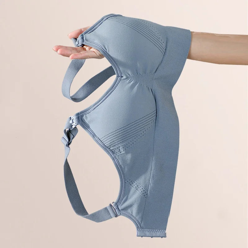 2pcs/Lot Maternity Wireless Front Open Nursing Bra Women's Breathable Seamless Breastfeeding Bras Pregnant  Mom Clothing