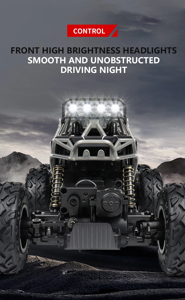 ZWN 1:12 RC Car With Lighting And Rechargeable 2.4G Radio Remote Control Alloy Buggy Off-Road Trucks Boys Toys for Children